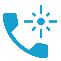 Telephone handset with a signal burst