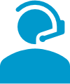 Operator wearing a headset